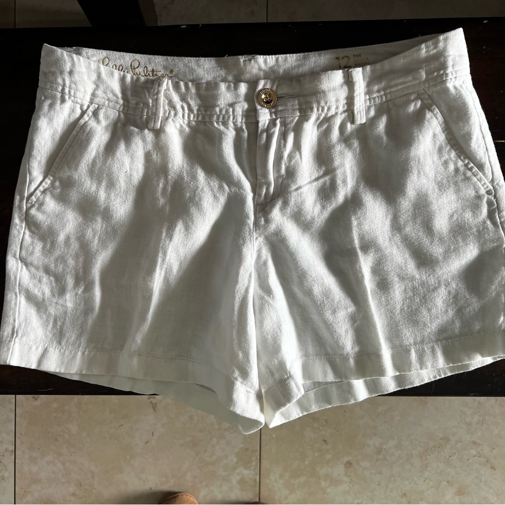 Lilly Pulitzer Calla Linen short size 12, EUC